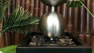 Cove   Stainless Steel Sphere Balls LED Light Water Feature