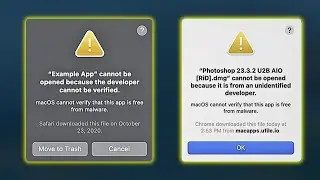 Fix Errors when installing applications on Mac | From unidentified developer