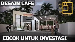 DESAIN CAFE MINIMALIS KECIL MODEL KEKINIAN, UKURAN 5X7 | MINIMALIS FULL INTERIOR
