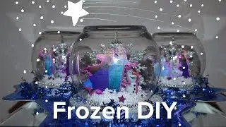 CENTRO DE MESA PARA FIESTA DE FROZEN! FACIL Y ECONOMICO!