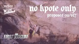 UNCUT: Barefoot Charles Albert - No kpote only (proposed 9A/V17) First Ascent