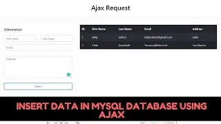 Insert and Fetch Data From the MySQLi Database Using Ajax PHP - Part - 01