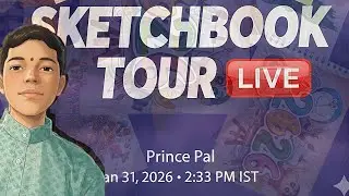 !! Sketch Book Tour 📙📓Live !! #art #trending 
