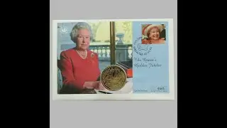 2002 Queen's Golden Jubilee Sierra Leone $1 Dollar Coin Cover - Gibraltar First Day Cover