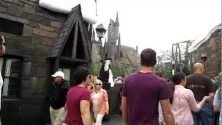 Entrando no Parque do Harry Potter