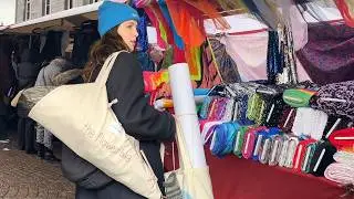 exploring Maastricht's weekly market (the best sewing supplies in town) // DUTCH MARKET TOUR + HAUL