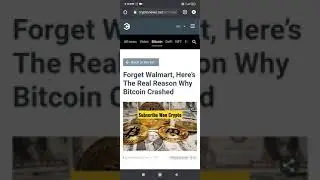 Forget Walmart, Here&rsquo;s The Real Reason Why Bitcoin Crashed #shorts #btccryptocurrencynews