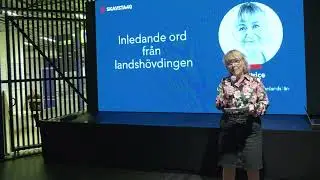 Landsh&ouml;vding Beatrice Ask tal p&aring; Stockholm Skavsta Airports 40-&aring;rsjubileum 30 augusti 2024