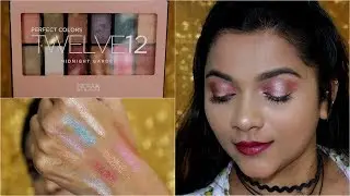 DIWALI MAKEUP TUTORIAL | NICKA K MIDNIGHT GARDEN 12 COLOR EYESHADOW REVIEW & SWATCHES| Pavithra iyer