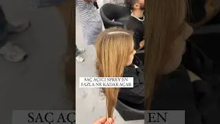 Bu sarı sa&ccedil; ger&ccedil;ekten a&ccedil;ıcı spreyle olmuş. Bizde kendi rengine boyadık🫶🏻 #hair #haircolor