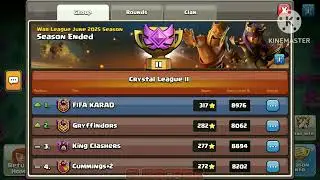 Clash of clans war League june 2025 season winner clan   T9KRD YT gameng play