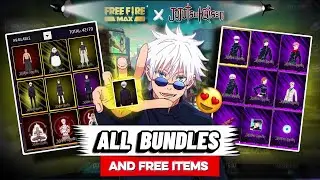 Free Fire x Jujutsu Kaisen All Bundles Review🤩||  free items + Event Date || FF x jujutsu kaisen
