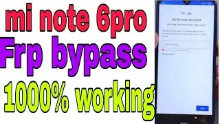 Redmi 6 pro Bypass Frp Lock Google Account Unlock