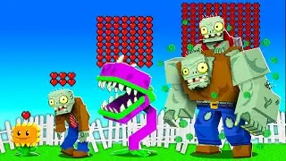&iquest;Qu&eacute; Personaje de Plantas contra Zombies (PVZ) Tiene MAS VIDA? 😨 MINECRAFT