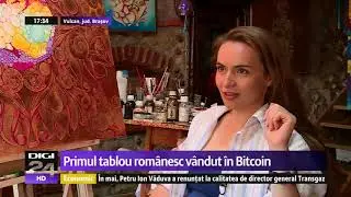The first Romanian artist who sells in Bitcoin! Digi24 (cc Eng sub)