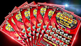 💰FULL OF $500s💰😀 🔴8Tickets in a Row 💰Top prize of $500! California lottery scratchers tickets💸💸💸