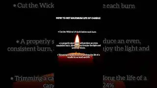 Tips to burn a candle perfectly  #shorts #candles #handpouredcandle # #shortsfeed #candlemaking