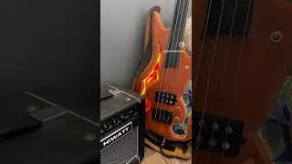 Yes, they are lit up stained glass windows in a custom fretless bass!