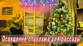 Освещение стеллажа для рассады