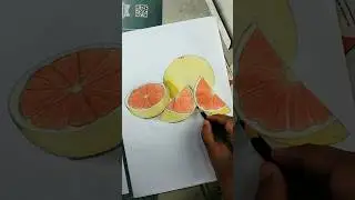 Realistic Grapefruit 🍊 | Fruits Series Ep. 06 | Sketch Bharat #Shorts