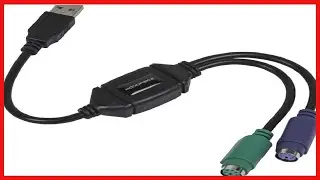 Monoprice PS/2 Keyboard/Mouse to USB Converter Adapter, Black (110934)