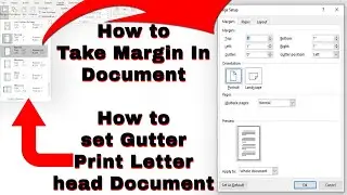 How to Take Margin | How to Set Gutter in MS Word | Print Letter Pad Using Gutter Margin