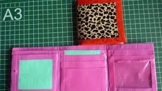 DIY Duct Tape Wallet Trifold With Coin Pouch