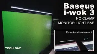 TECH DAY - Baseus i-wok 3 Series NO CLAMP Monitor Light Bar, Magnetic and Soft Touch Control