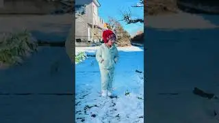 The first snow of the season ☃️💗#emmethchisen🩵