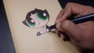 How to Draw Buttercup from The Powerpuff Girls - Easy Cartoon Drawing Tutorial