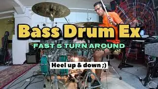 Double Bass Drum Warm Up Exercise. Heel up, Heel down techniques.