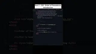 Master CSS Order of Precedence: Internal, External & Inline CSS! #csstutorial #codewithmayur