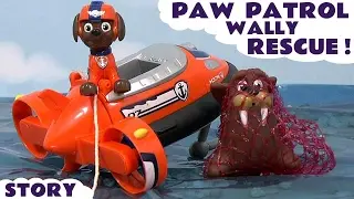 Toy Paw Patrol Stop Motion Story - Wally Rescue