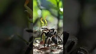 Mantis vs Tarantula &ndash; Silk Trap vs Killing Claws (Ultra Realistic Macro) #wildimaxvision #insects