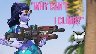 Она ВЫЛЕТЕЛА как Вдова, но все еще ПОТЕРЯЛАСЬ - Почему вы застряли в Plat Widowmaker Overwatch VOD Обзор #1
