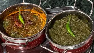 बिहारी और पजाबी स्टाइल सरसों का साग सिंपल तरीके से । Two in one sarson da saag recipe । Nutan Home 