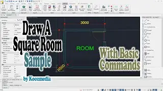 106 - Draw A Simple Square Room Using progecad