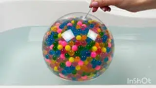 Satisfying ASMR   Water Balloon Orbeez Popping 💧battub