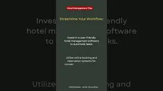 Hotel Management Tip#4 - Streamline Your Workflow: Boost Efficiency with Technology #boutiquehotels