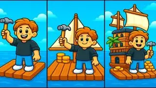 &iexcl;Constru&iacute; una Balsa GIGANTE en Roblox! 🛶🦈 (Raft Tycoon)