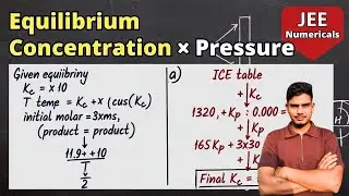 Calculation of Equilibrium Concentration & Pressure || Chemical Equilibrium || Chemistry JEE