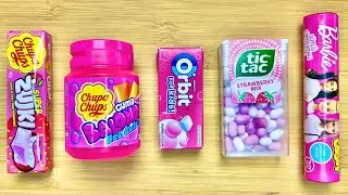 Candies Bubblegum Chupa Chups Mentos  Unpacking  ASMR  Satisfying Video