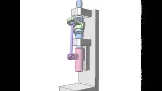 Press of  spatial slider crank mechanism