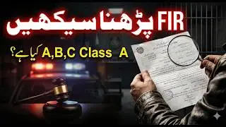 ایف آئی آر کیا ہے؟ | FIR Classes A, B, C in Pakistan | Legal Guide
