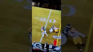 Dallas Goedert stiff arms, the defender for the touchdown ￼