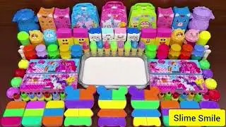 RAINBOW Slime | Mixing Random Into Glossy Slime | Satisfying Slime Video #ASMR