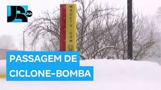 Passagem de ciclone-bomba agrava frio extremo nos Estados Unidos