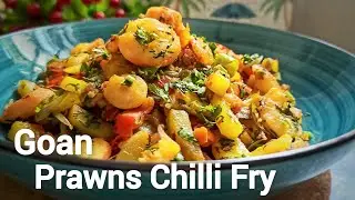 Goan Prawns Chilli Fry | Easy Prawns Recipe