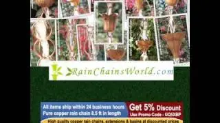 Pure Copper Rain Chains, Extensions & Basins at discounted prices