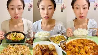Chinese Home-Cooked Food Mukbang | Realistic Eating Sounds No Talking #344